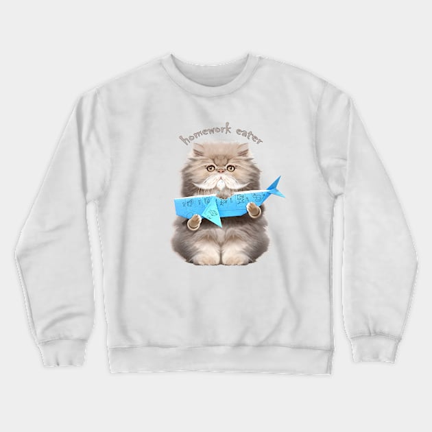 HOMEWORK EATER Crewneck Sweatshirt by ADAMLAWLESS